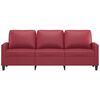 vidaXL 3-Seater Sofa Wine Red 75% PVC, 20% polyester, 5% cotton 3-Seater