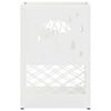 vidaXL Umbrella Stand with Storage White 11.02 x 4.72 x 16.14 in Steel