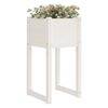 vidaXL Planter Set of 2 White Solid pine wood Medium Decorative Inlays