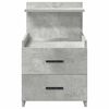 vidaXL Bedside Cabinet Concrete grey Engineered wood Standard