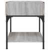 vidaXL Bedside Table Grey Sonoma Engineered wood, Iron Medium