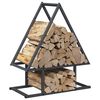 vidaXL Firewood Rack Anthracite 19.7x9.8x23.6" Cold-rolled steel