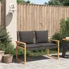 vidaXL Garden Bench Black and brown PE Rattan Standard
