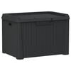 vidaXL Garden Storage Box Anthracite Polypropylene Medium