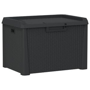 vidaXL Garden Storage Box Anthracite Polypropylene Medium