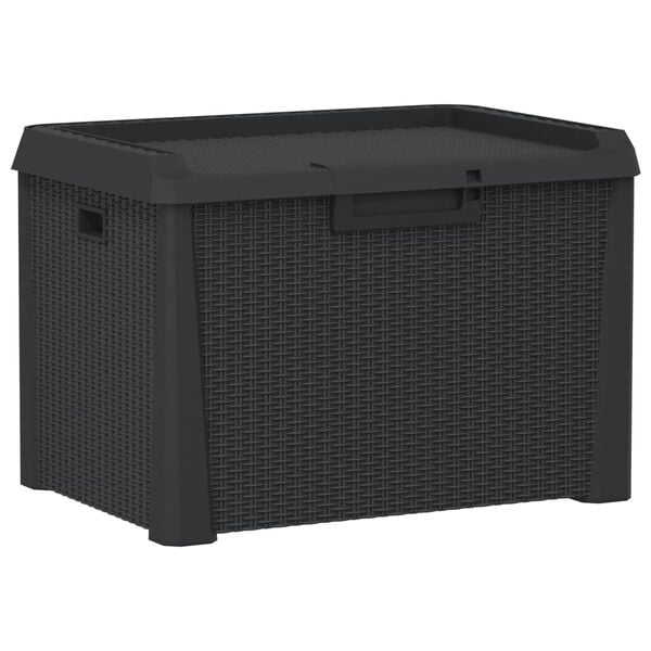 vidaXL Garden Storage Box Anthracite Polypropylene Medium