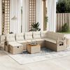 vidaXL Garden Sofa Set Beige