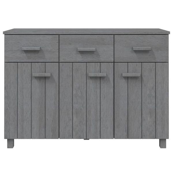 vidaXL Sideboard Dark Grey Solid Pine Wood, MDF Medium Buffet Sideboard