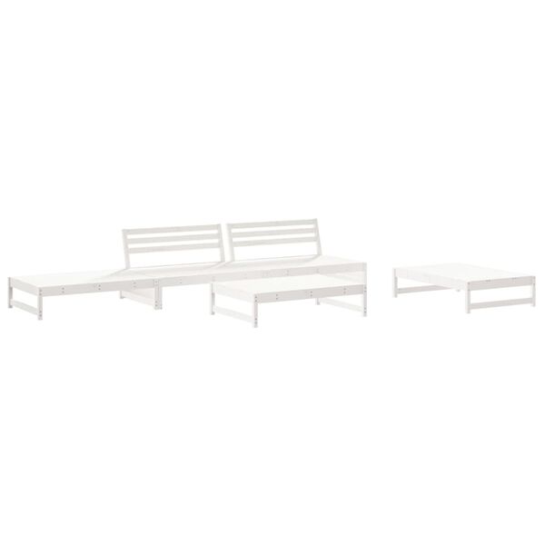 vidaXL Garden Lounge Set White, Anthracite