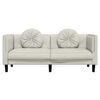 vidaXL Sofa Cream Velvet (100% polyester), plywood, solid wood 2-seater