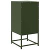 vidaXL Bedside Cabinet Set of 2 Olive Green Steel Medium