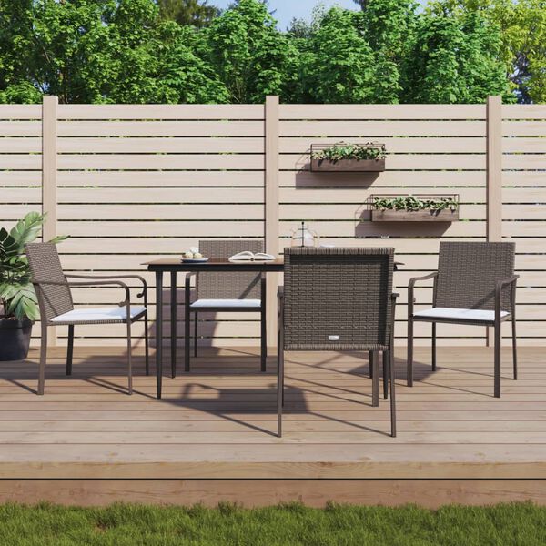 vidaXL Garden Dining Set Brown