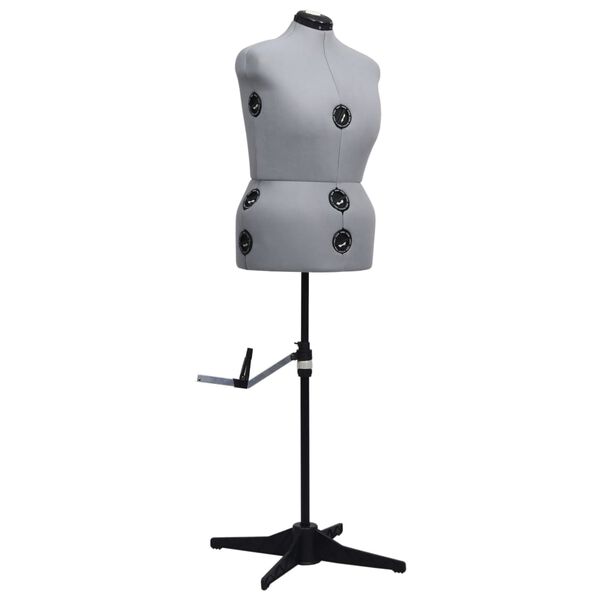 vidaXL Dress Form Grey and black Polyester, ABS L / 44-50 Dress Form