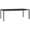 vidaXL Garden Table Anthracite Steel 79 x 39.4 in, Height 28.3 in