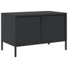 vidaXL TV Cabinet Black Cold-rolled steel Medium Adjustable Feet