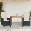 vidaXL Garden Dining Set Black, Cream White