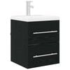 vidaXL Sink Cabinet Black Oak 15.16 x 16.14 x 18.90 in Engineered Wood