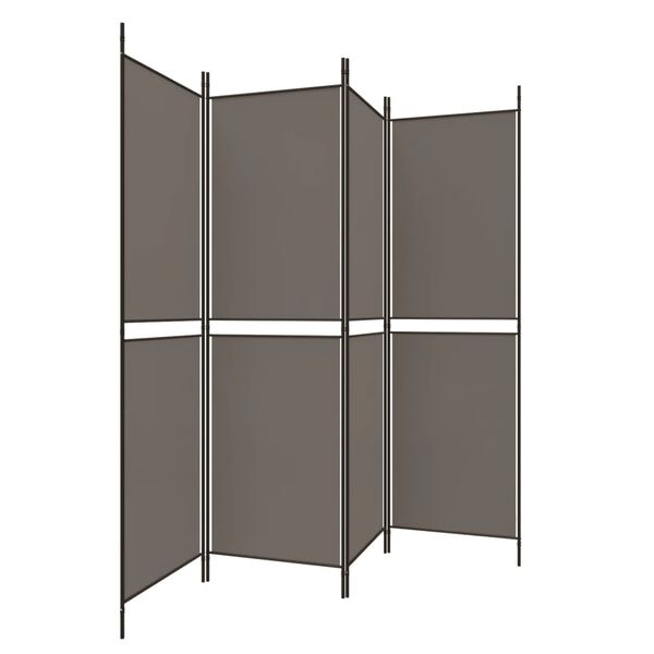 vidaXL 4-Panel Room Divider Anthracite 78.7"x86.6" Fabric