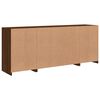 vidaXL Sideboard Brown oak Engineered wood, glass Large Buffet
