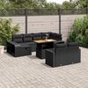 vidaXL Garden Sofa Set Black