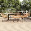 vidaXL Garden Dining Set Black
