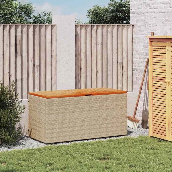 vidaXL Garden Storage Box Beige and Brown