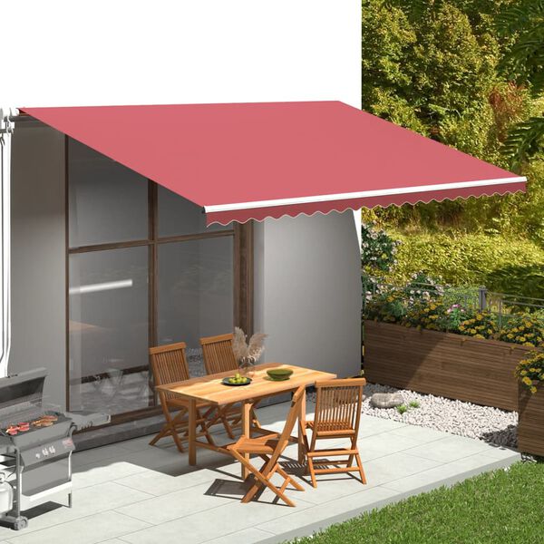 vidaXL Replacement Awning Fabric Burgundy red 100% Polyester with PU coating
