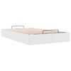 vidaXL Ottoman Bed Frame White Faux leather, metal, plywood, engineered wood