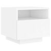vidaXL Bedside Cabinet Cool White Engineered Wood Compact