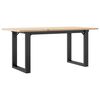 vidaXL Coffee Table O-Frame 35.4"x15.7"x17.7" Solid Wood Pine and Steel