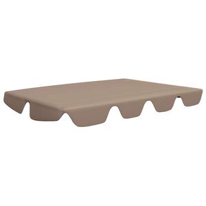 vidaXL Replacement Canopy for Garden Swing Taupe 74"/66.1"x57.1"/43.3"