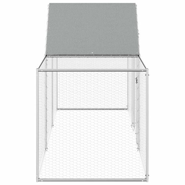 vidaXL Chicken Coop Silver Galvanized steel Large