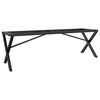 vidaXL Coffee Table Leg Black Powder-Coated Steel 55.1 in long Durable