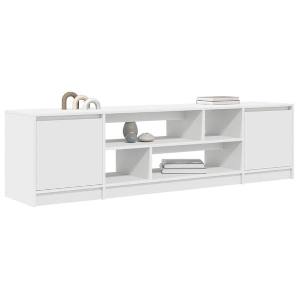 vidaXL TV Cabinet White Engineered wood Large TV Cabinet Rectangular