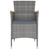 vidaXL Patio Dining Set Set of 6 Gray