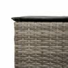 vidaXL Garden Bar Set Grey PE rattan, Steel, Polyester Medium