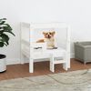 vidaXL Dog Bed White Solid pine wood 21.9 x 21.1 x 23.6 in Simple