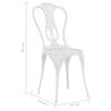 vidaXL Bistro Set White Cast Aluminum Small Durable Bistro Set Round