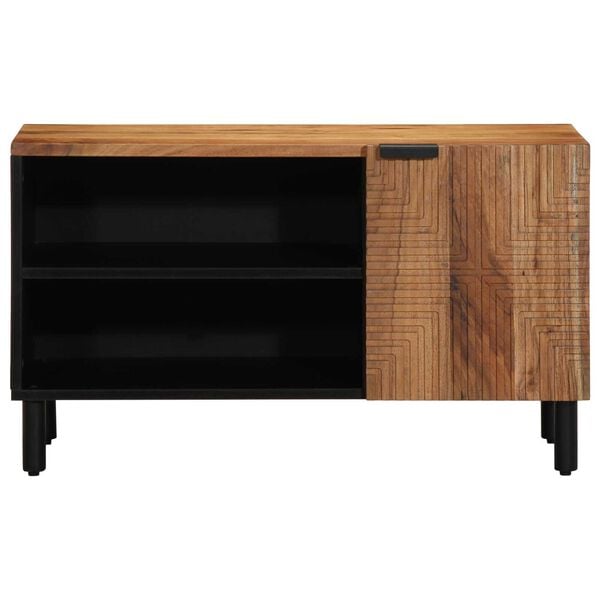 vidaXL TV Units with Shelf Solid Acacia Wood 31.50 x 12.40 x 18.11 in