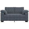 vidaXL Loveseat Sofa Dark Grey Velvet, Plywood, Steel Medium Comfy
