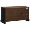 vidaXL TV Cabinet Black Solid pine wood, metal 43.3 x 15.7 x 23.6 in