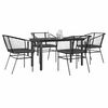 vidaXL Garden Dining Set Black and Dark Grey