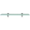 vidaXL Floating Shelf Set of 2 Clear Tempered safety glass, Zinc alloy