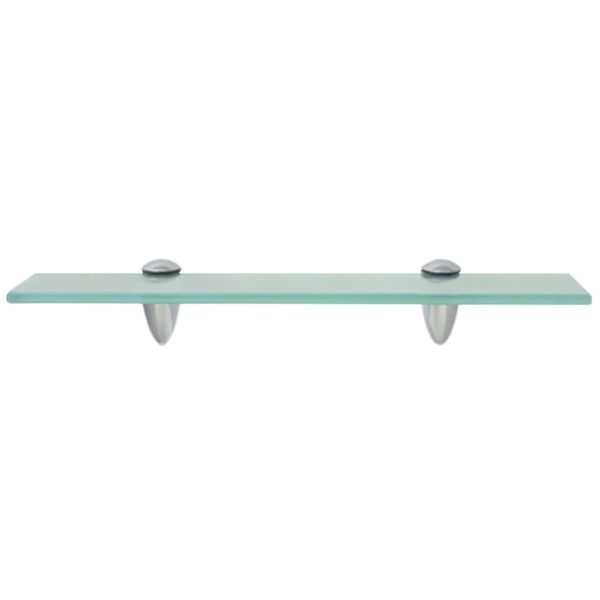 vidaXL Floating Shelf Set of 2 Clear Tempered safety glass, Zinc alloy