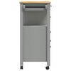 vidaXL Kitchen Trolley MONZA 33.1"x15.7"x34.8" Solid Wood Pine