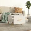 vidaXL Coffee Table High gloss white Engineered wood, solid eucalyptus wood