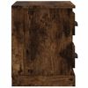 vidaXL Bedside Cabinet Smoked oak Engineered wood 23.6 x 14.0 x 17.7 in