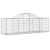 vidaXL Gabion Basket Set of 7 Silver Galvanized iron