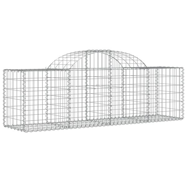 vidaXL Gabion Basket Set of 7 Silver Galvanized iron