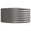 vidaXL Garden Raised Bed Grey Powder-Coated Steel Extra Long Durable